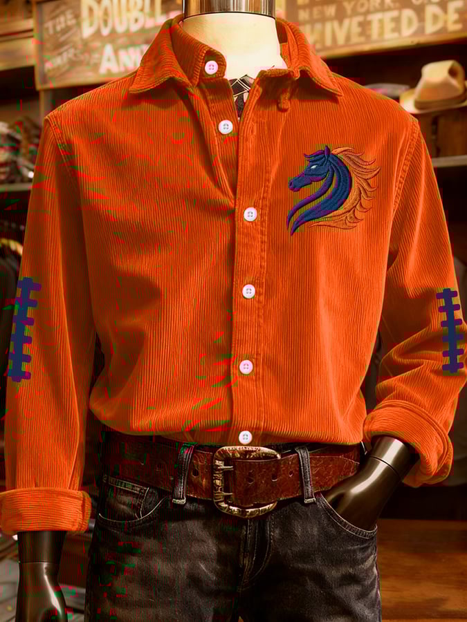 Men's Rugby Corduroy Casual Shirt