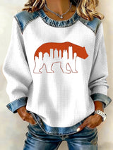 Retro Chicago Print Sweatshirt