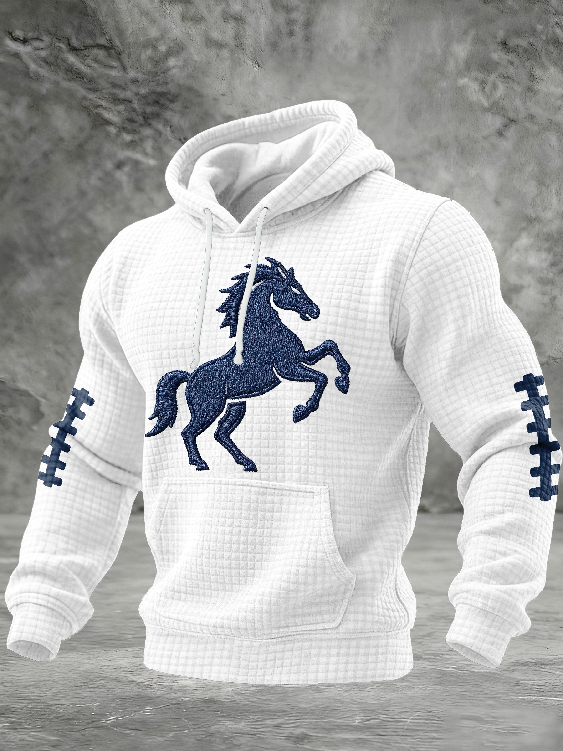 Men'S  Football Printed Hooded Sweatshirt