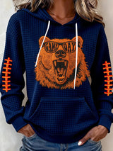 Women's Football Print Hoodie