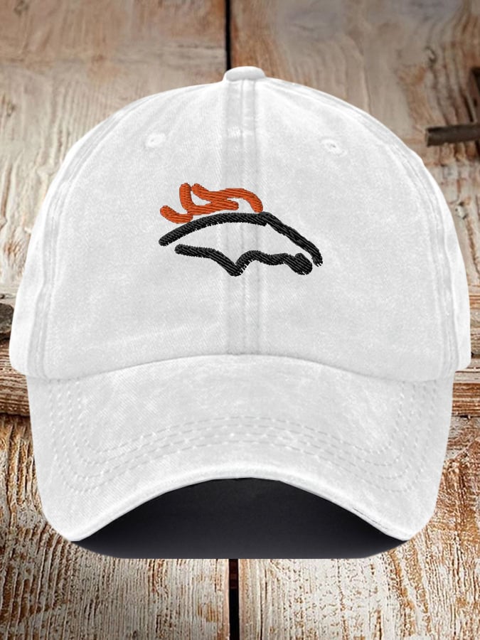 Unisex Washed Cotton Football Print Hat