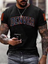 Men's Football Print Casual T-shirt