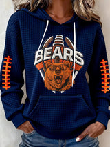 Women's Football Print Hoodie