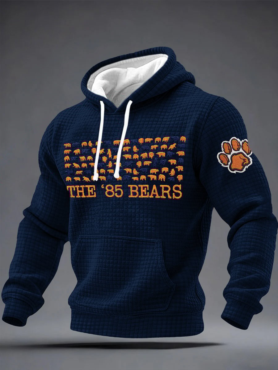 Men's Retro 85 Bears Print Hoodie