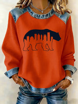 Retro Chicago Print Sweatshirt