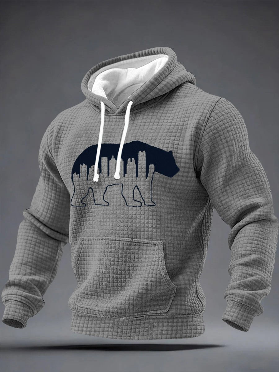 Men's Retro Chicago Print Hoodie