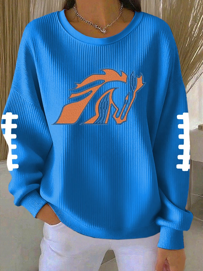 Women's Casual Print Long Sleeve Knit Top