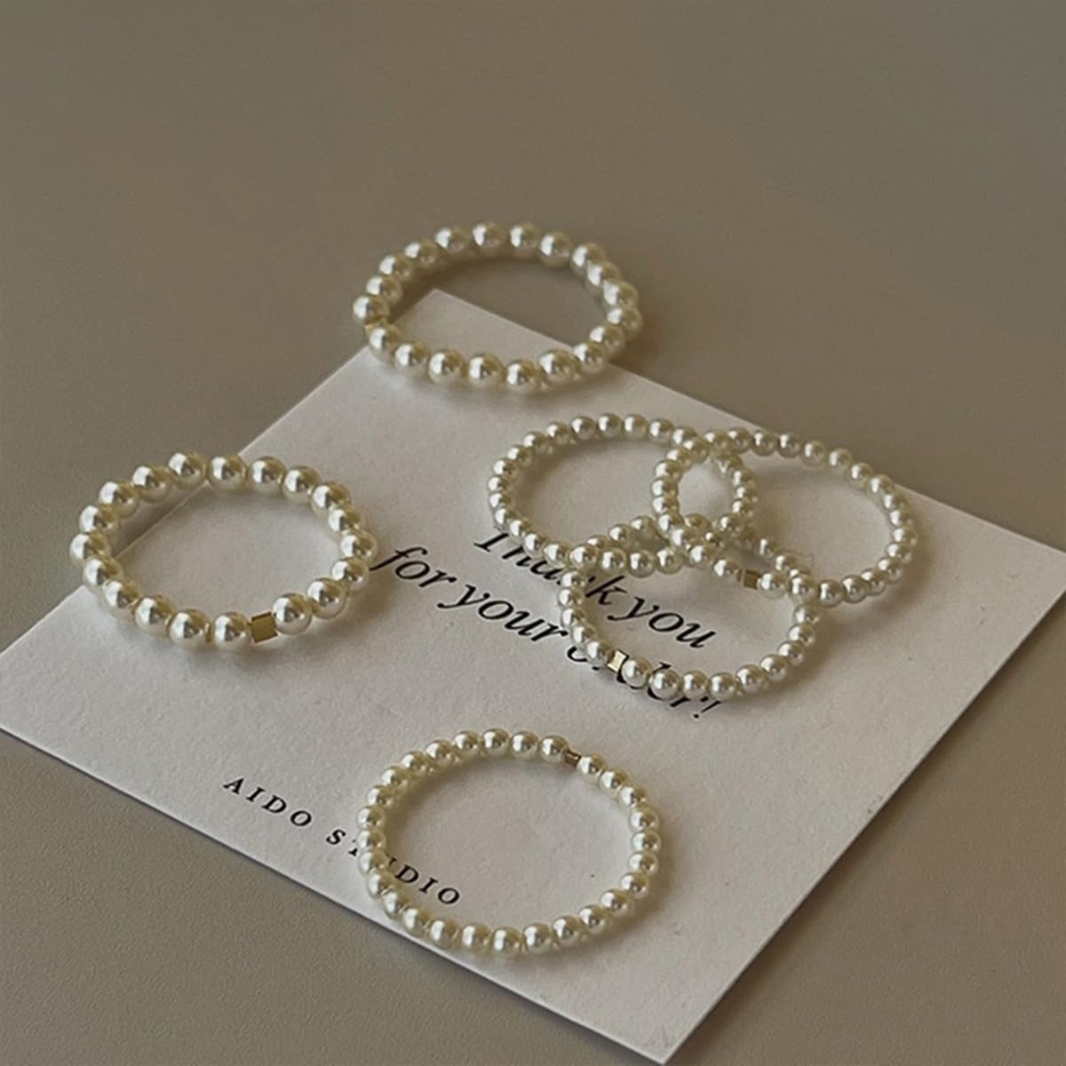 Vintage Pearl Rings - Cute & Dainty Stackable Minimalistic Jewelry for Women