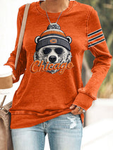 Retro Bear Print Sweatshirt