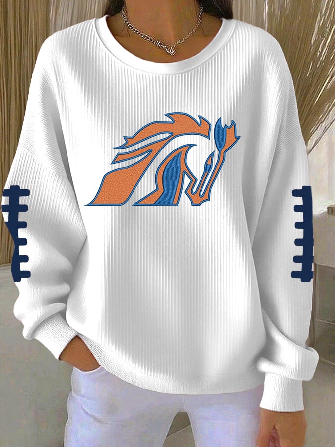 Women's Casual Print Long Sleeve Knit Top