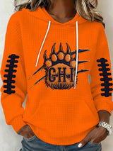 Women's Football Print Hoodie