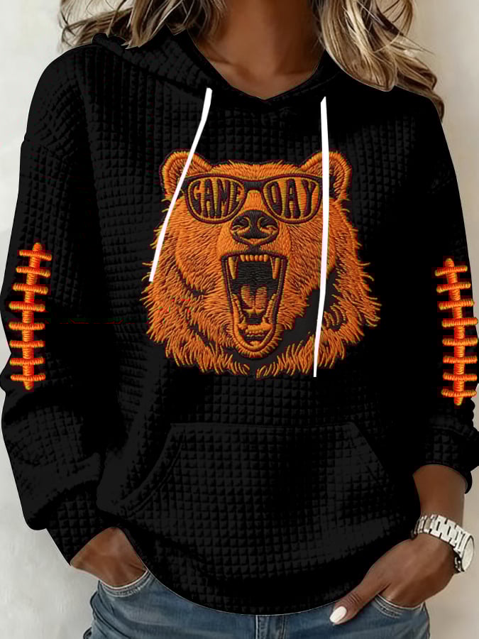 Women's Football Print Hoodie