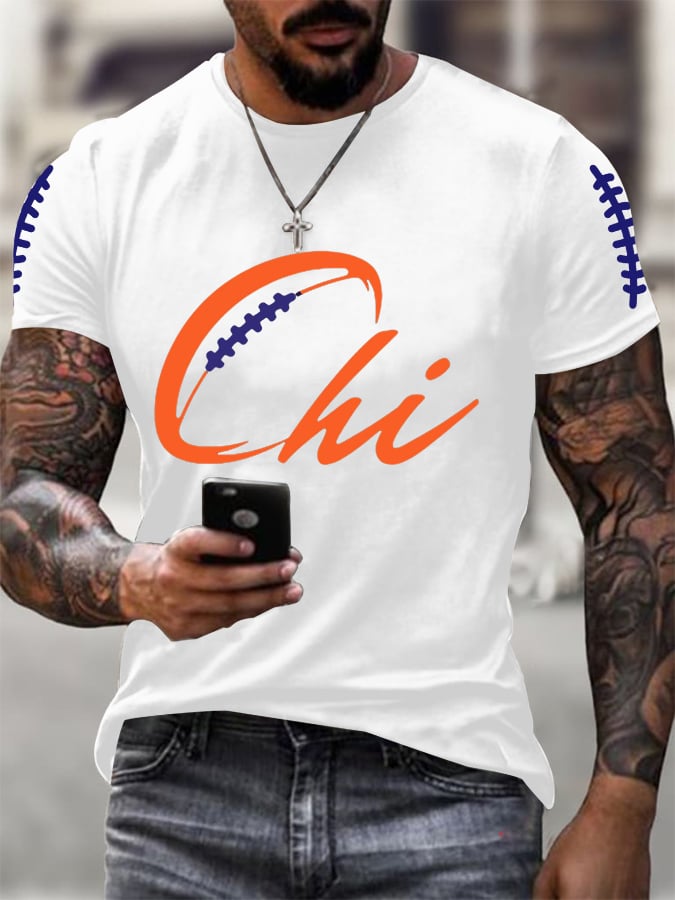 Men's Football  Printed T-Shirt