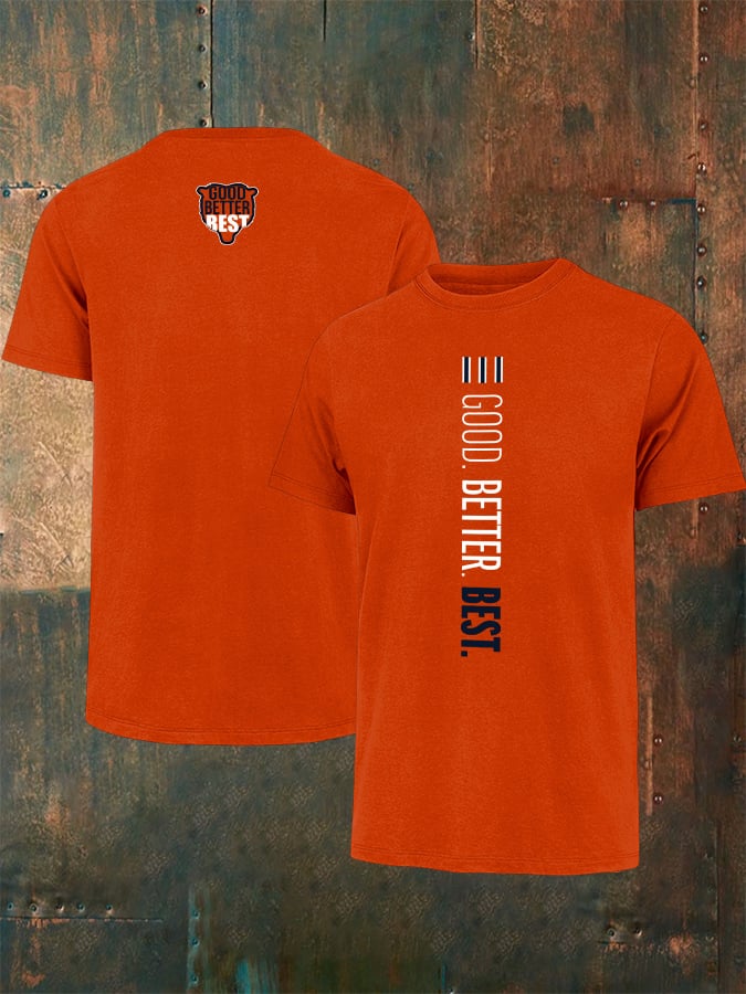 Men's Retro Good Better Best Print T-Shirt