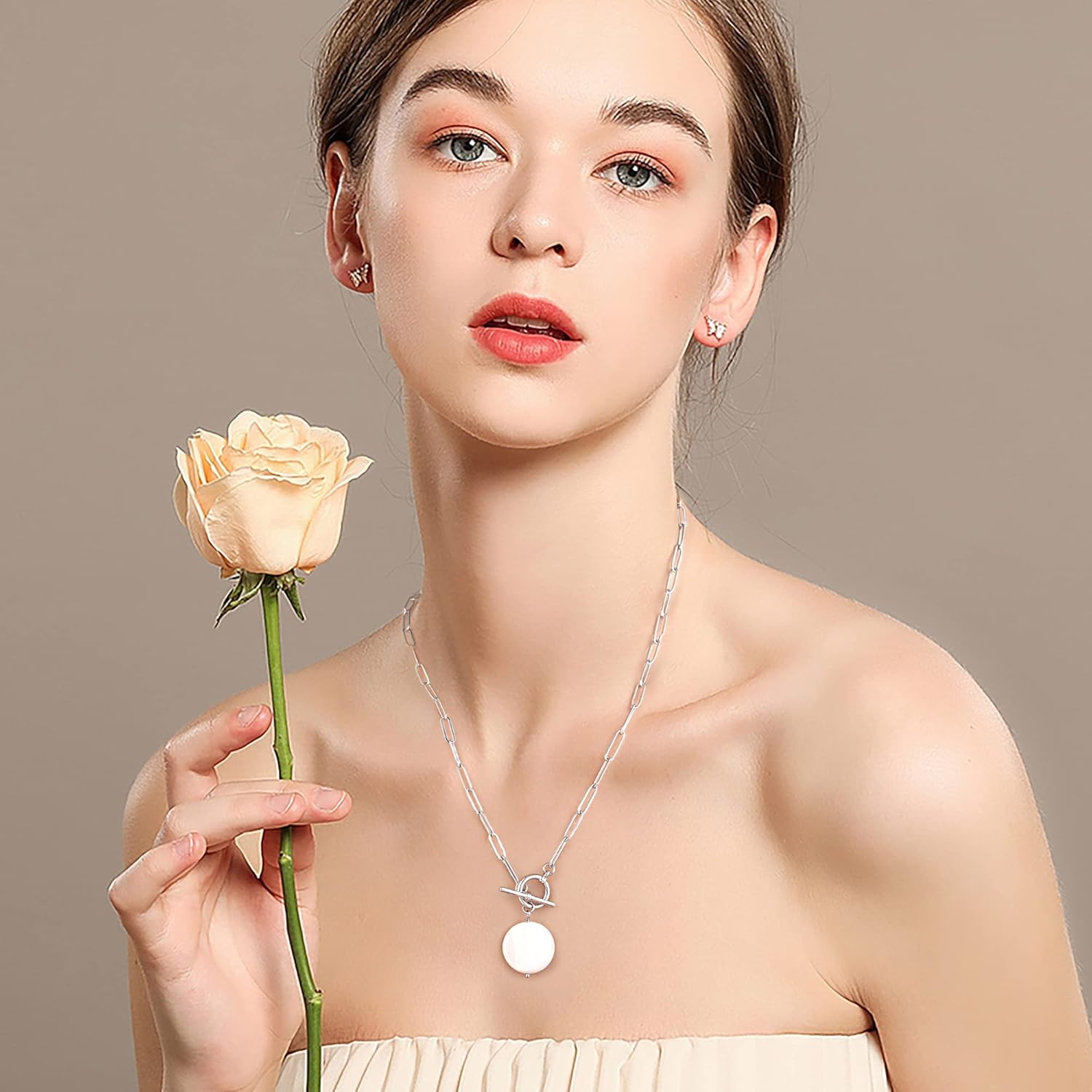 14K Gold Plated Vintage Evil Eye Queen Elizabeth