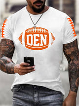 Men's Football Print Casual T-Shirt