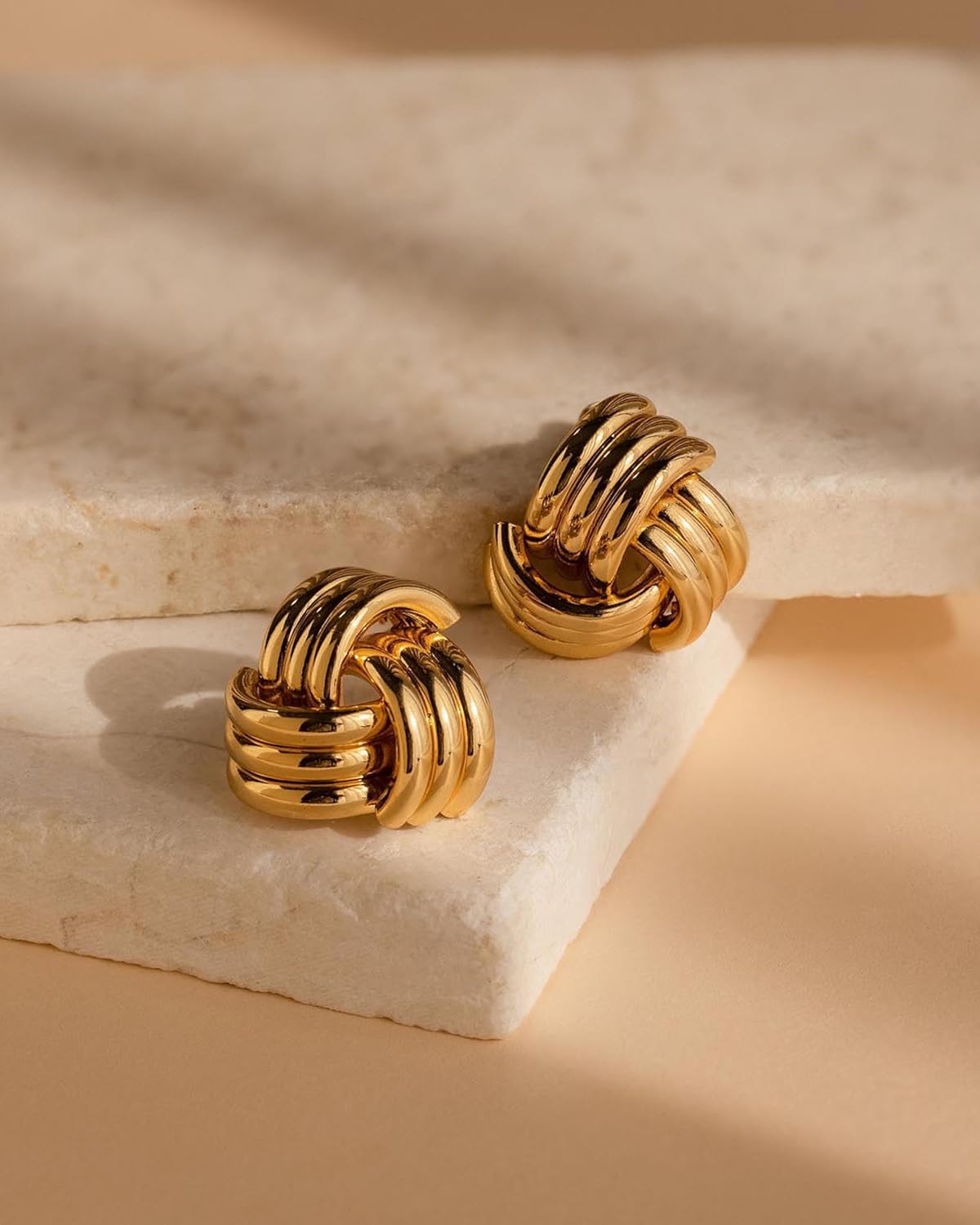 14K Gold Stud Earrings Dainty Huggie Earrings