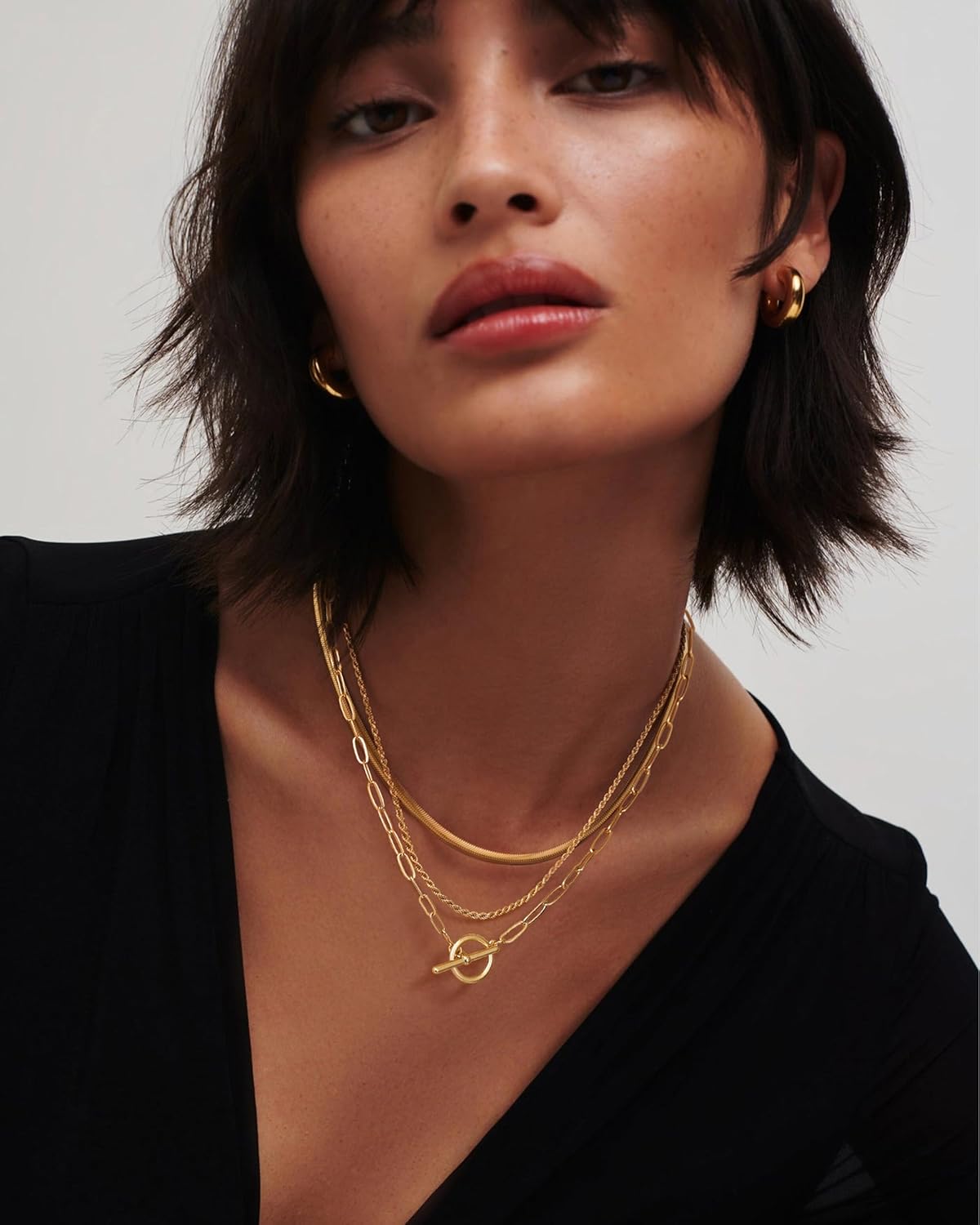 14K Gold Plated Dainty Link Chain Necklaces