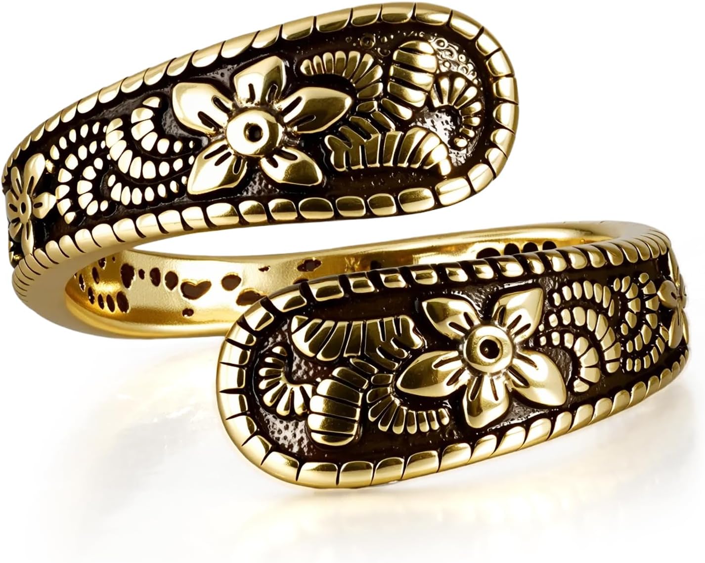 14K Gold Plated and Silver Spoon Ring