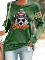 Retro Bear Print Sweatshirt