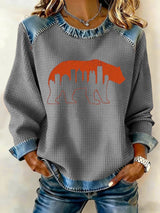 Retro Chicago Print Sweatshirt