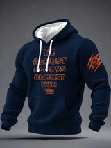 Men's Retro We Almost Always Almost Win Print Hoodie