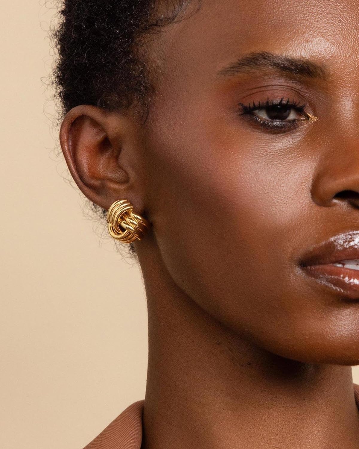 14K Gold Stud Earrings Dainty Huggie Earrings