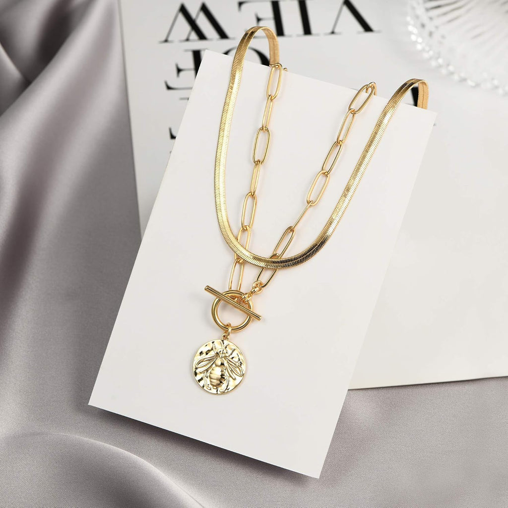 14K Gold Plated Vintage Evil Eye Queen Elizabeth