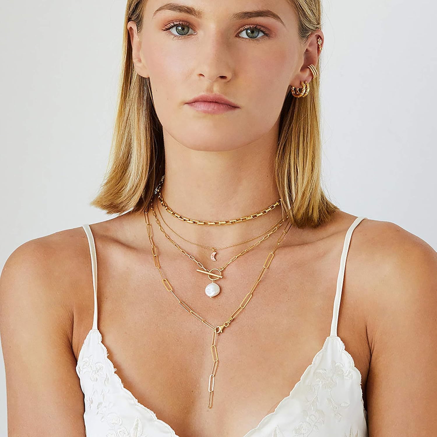 14K Gold Plated Vintage Evil Eye Queen Elizabeth