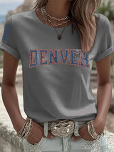 Women's Football Print Casual T-Shirt