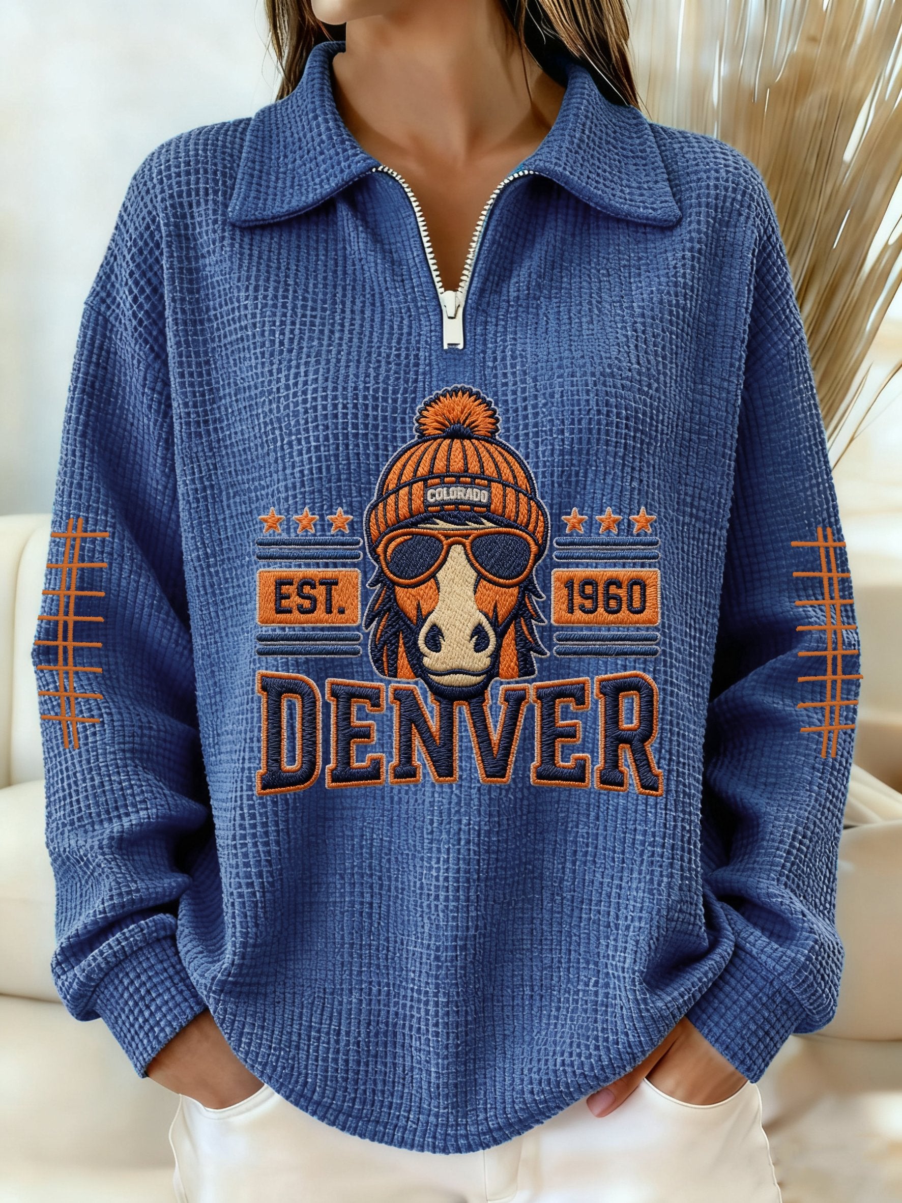 Women's Winter Rugby Print Top