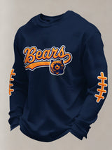 Men's Football Printed Casual Long-Sleeved Top