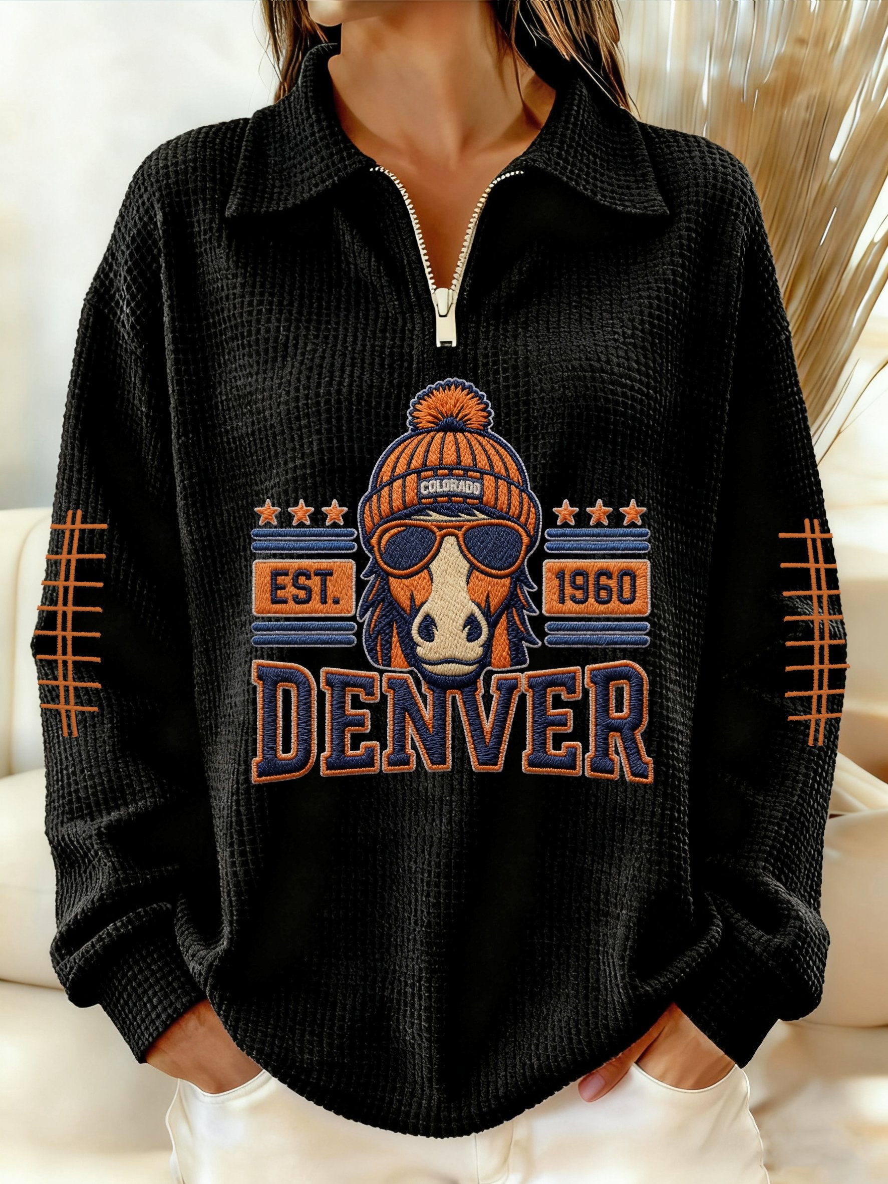 Women's Winter Rugby Print Top