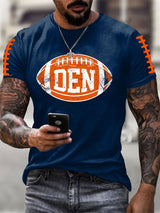 Men's Football Print Casual T-Shirt