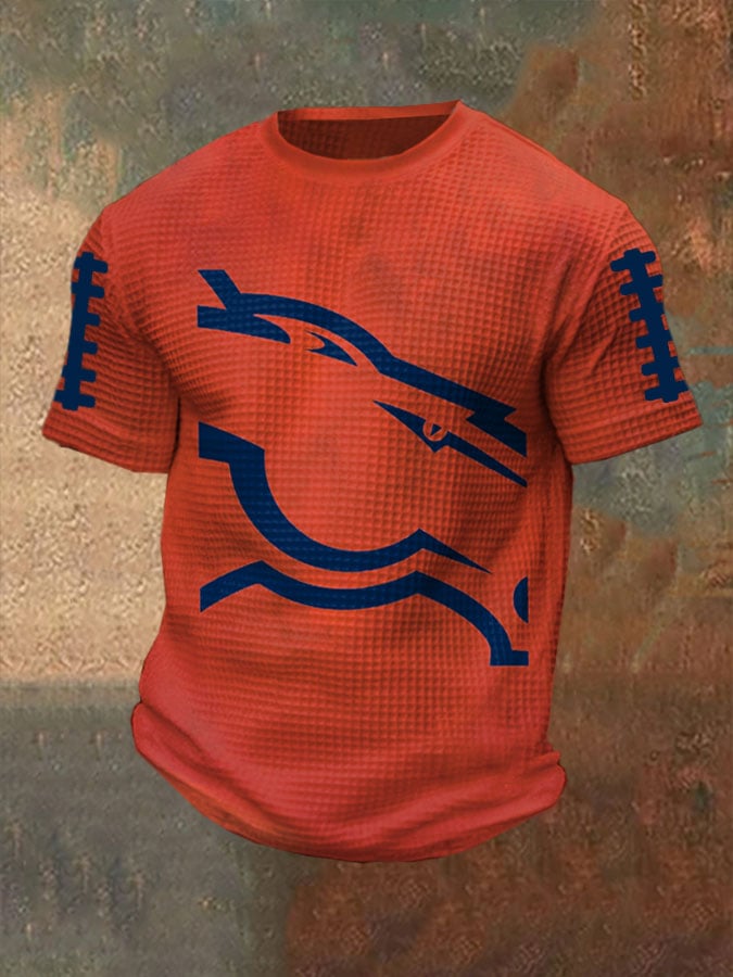 Men's Football Printed Waffle T-Shirt