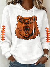 Women's Football Print Hoodie