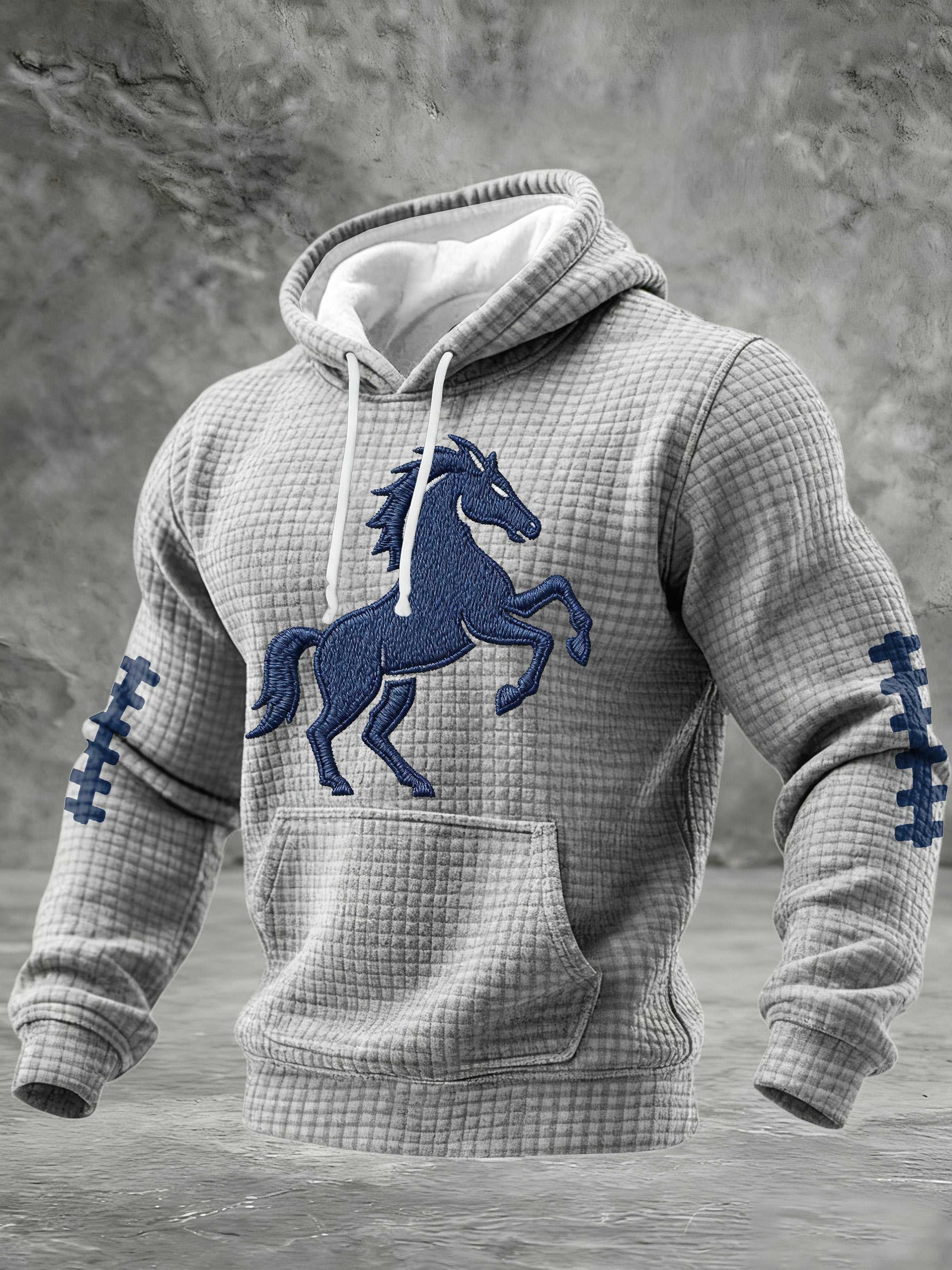Men'S  Football Printed Hooded Sweatshirt