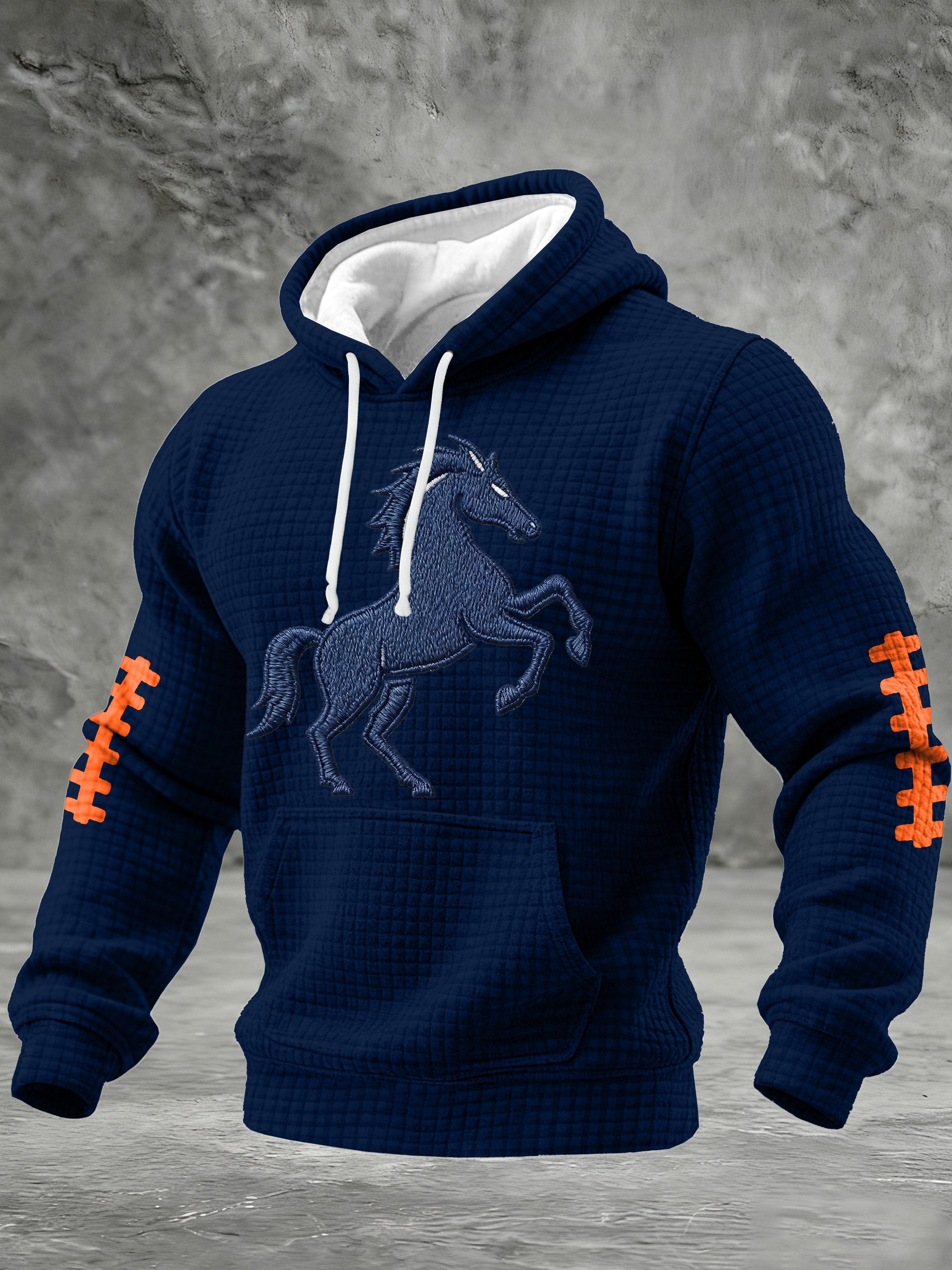 Men'S  Football Printed Hooded Sweatshirt
