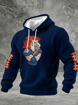 Men'S  Football Printed Hooded Sweatshirt