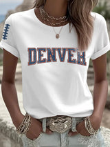 Women's Football Print Casual T-Shirt