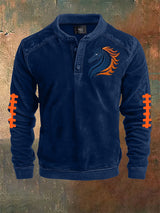 Men's Rugby Colorblock Henley Shirt