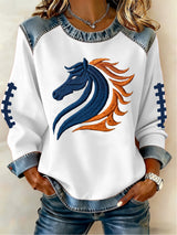 Women's Football Print Sweatshirt