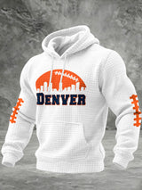 Men'S Casual Printed Hooded Sweatshirt