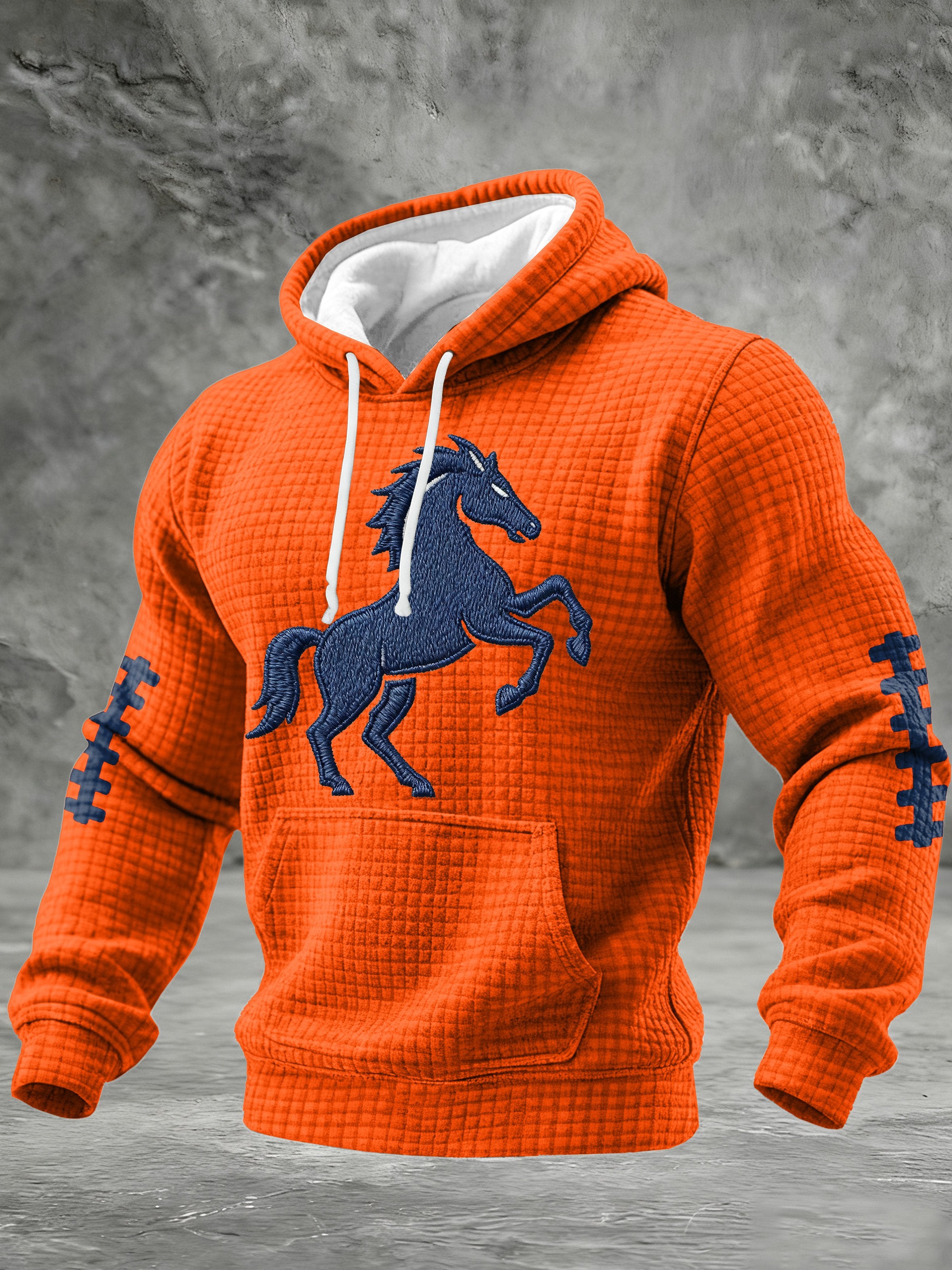Men'S  Football Printed Hooded Sweatshirt