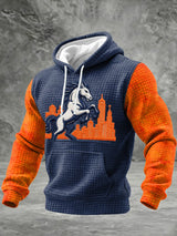 Men'S  casual Printed Hooded Sweatshirt