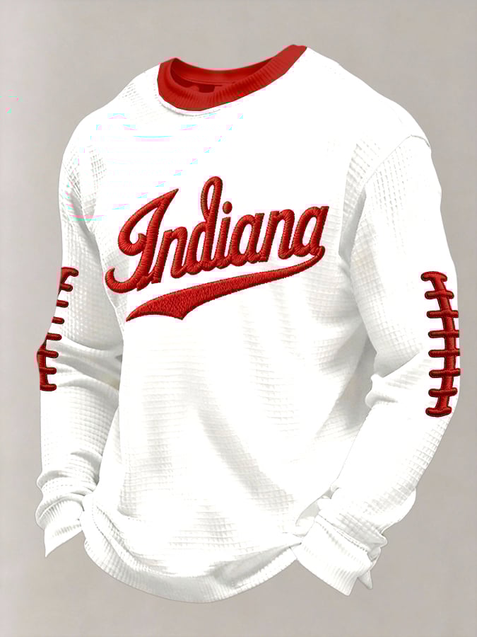 Men's Football Printed Casual Long-Sleeved Top