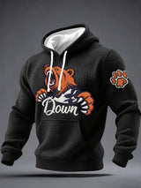 Men's Retro Bear Print Hoodie