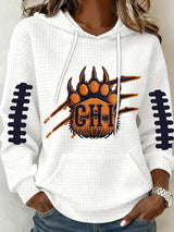 Women's Football Print Hoodie