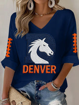 Women'S Football Print Casual T-shirt