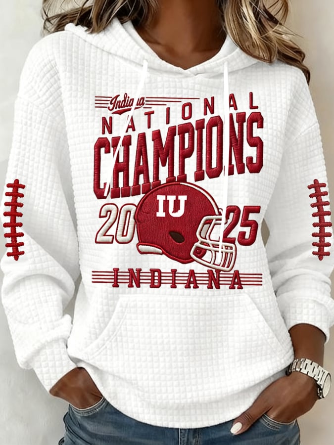 Women's Football Print Hoodie